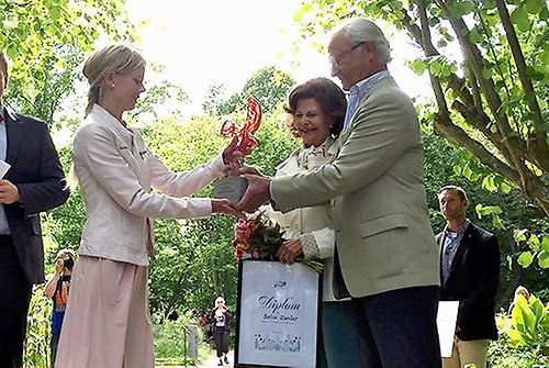 Sofia Olander tog emot både besökarnas och juryns pris för ”Drömmars land” – en trädgård där det mesta går att äta. 