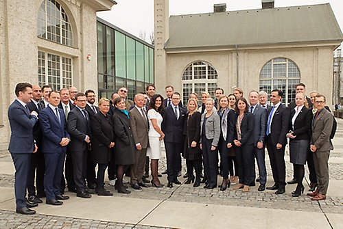 Prins Daniel tillsammans med delegationen under besöket i Berlin och München.