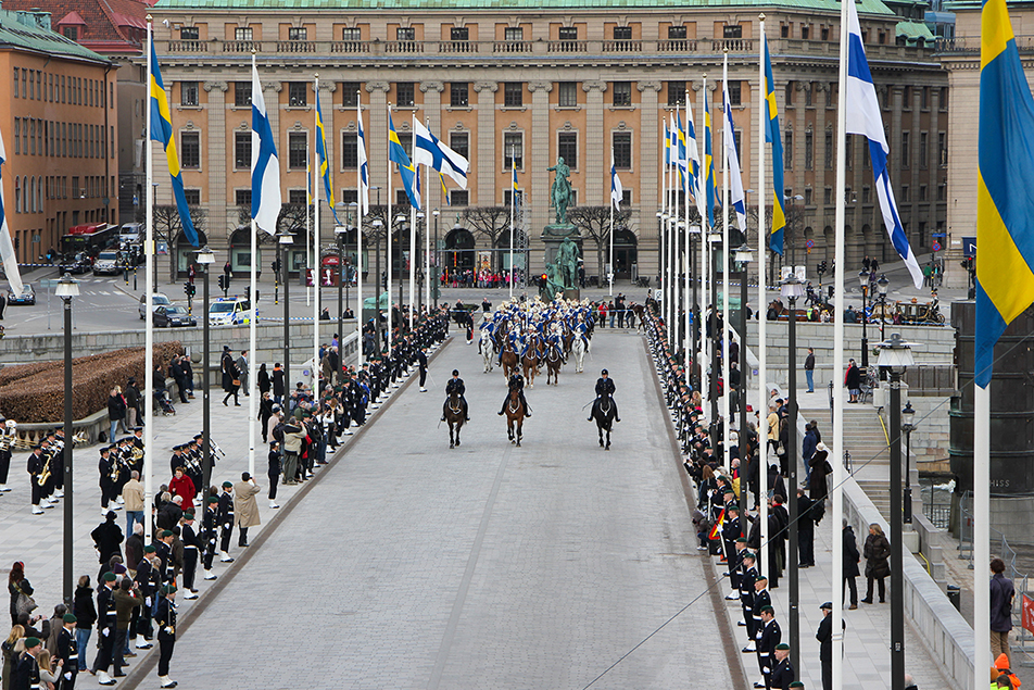 Kortege vid statsbesöket från Finland 2012. 