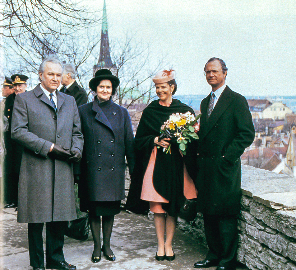 The King and Queen's state visit to Estonia in 1992