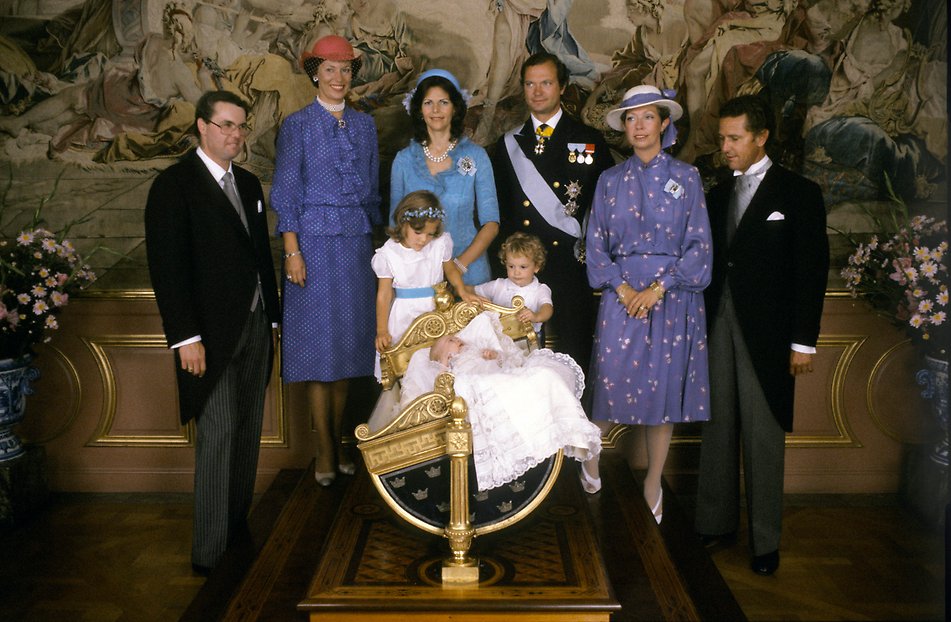 Prinsessan Madeleine döptes den 31 augusti 1982 i  Slottskyrkan i Kungl. Slottet. 