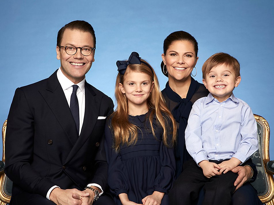Kronprinsessfamiljen år 2019.