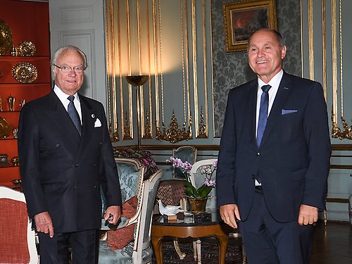 The King with President of the Austrian National Council Wolfgang Sobotka.